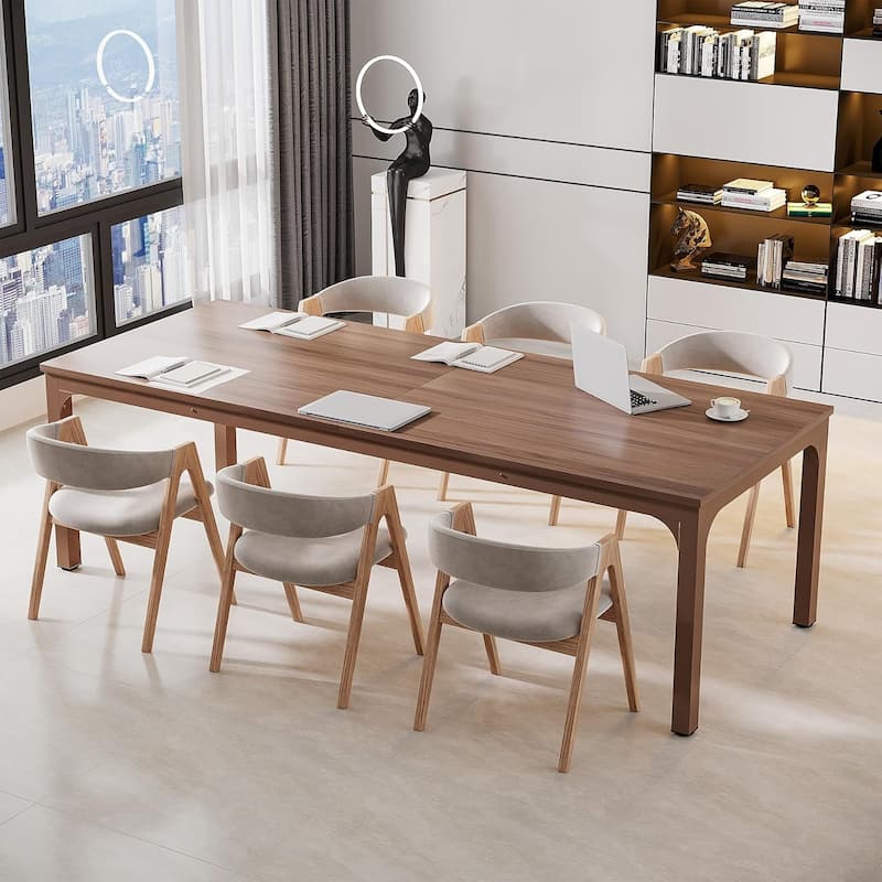 78.74" Large Rectangle Conference Table, Office Meeting/Seminar/Business Table Desk for Office Boardroom & Meeting Room