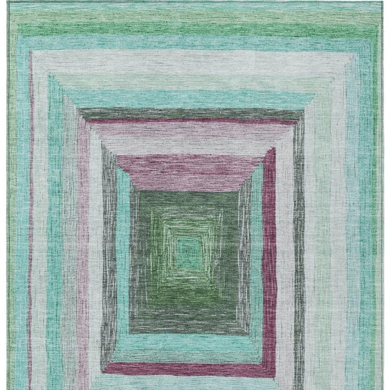 HomeRoots Geometric Transitional Rectangle Outdoor Rug