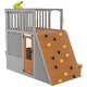 preview thumbnail 4 of 4, Kids Playhouse Outdoor,Wooden Play House Play set-Sturdy,Realistic Design with lookout post,telescope and climb ramp