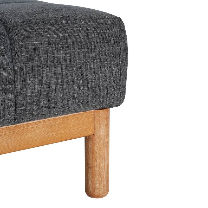 Christopher Knight Home - Biscuit Modern Upholstered Tufted Ottoman with Deep Cushion Design