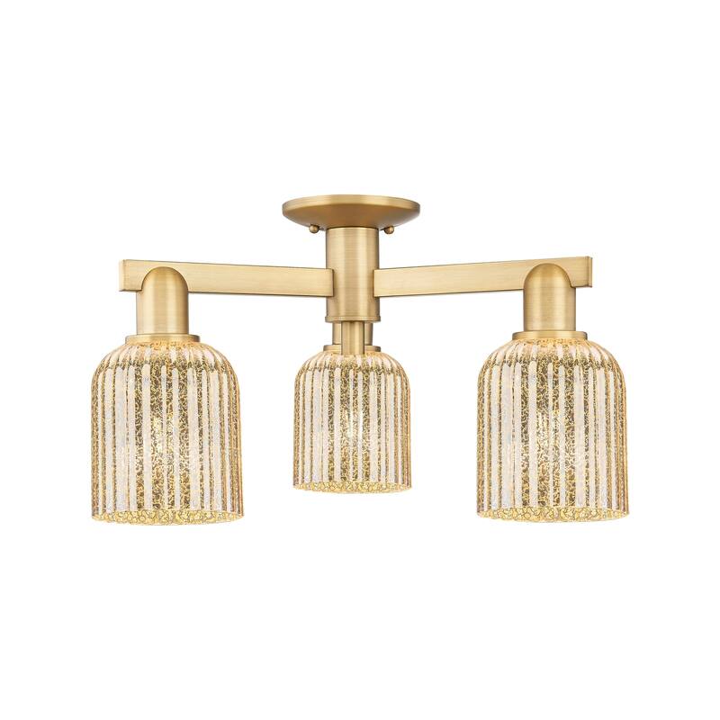 Innovations Lighting Downtown Urban - Bridal Veil - 3 Light 23" Semi-Flush Mount Light
