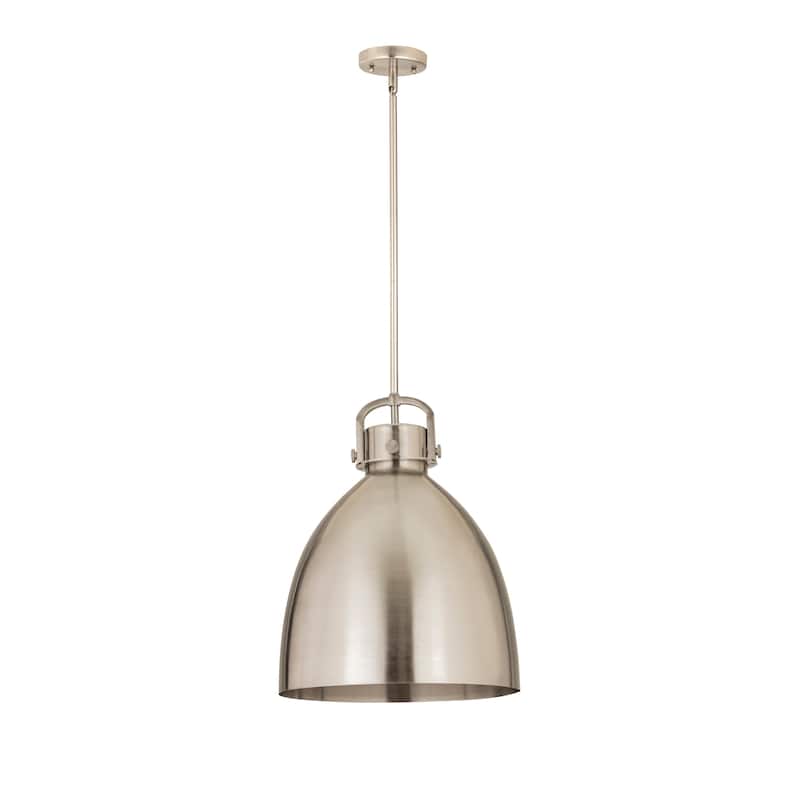 Innovations Lighting Newton Metal Bell - 1 Light 16" Stem Hung Pendant