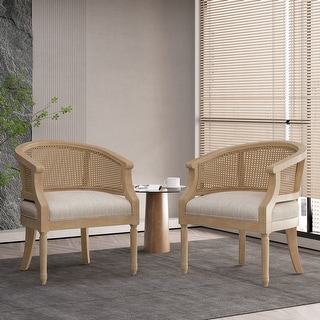 Steinaker Wood and Cane Accent Chairs (Set of 2) by Christopher Knight Home