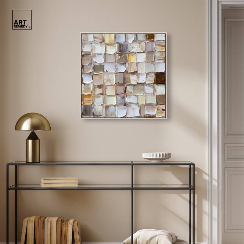 Woven Stone Canvas by Art Remedy