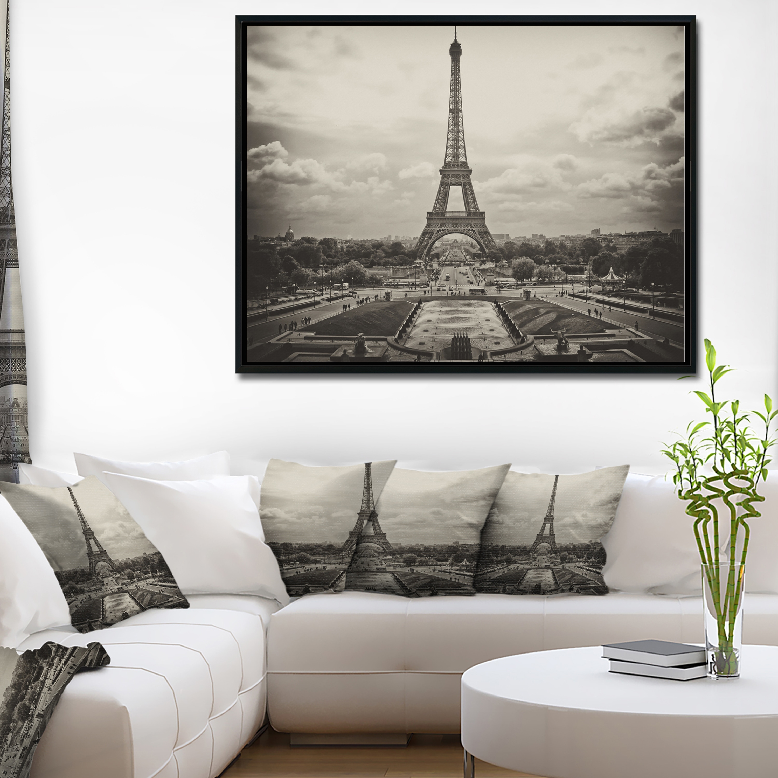 Paris Eiffel tower wall art Acrylic painting Canvas French decor Painting  by IrinJoyArt Art