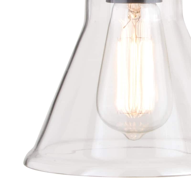 Mason Farmhouse Black Bathroom Vanity Light Fixture Clear Glass