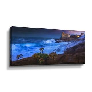 Blue Waves Gallery Wrapped Canvas - Bed Bath & Beyond - 33945800