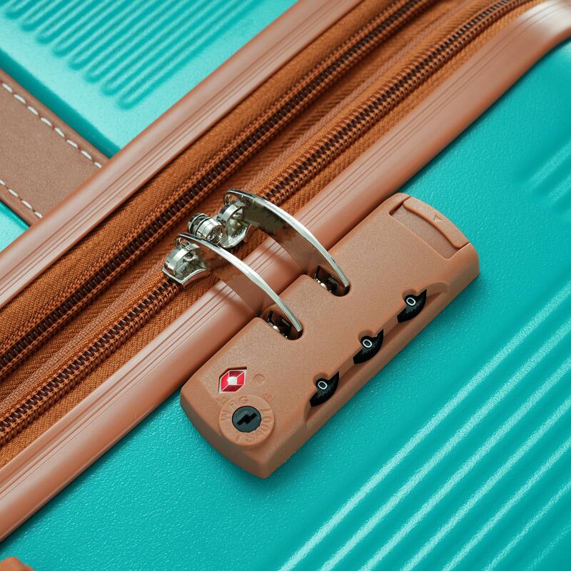 3 Piece Hardside Lightweight Luggage Sets with Double Spinner 8 Wheels and TSA Lock