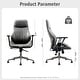 preview thumbnail 24 of 31, OVIOS Suede Fabric Ergonomic Office Chair High Back Lumbar Support
