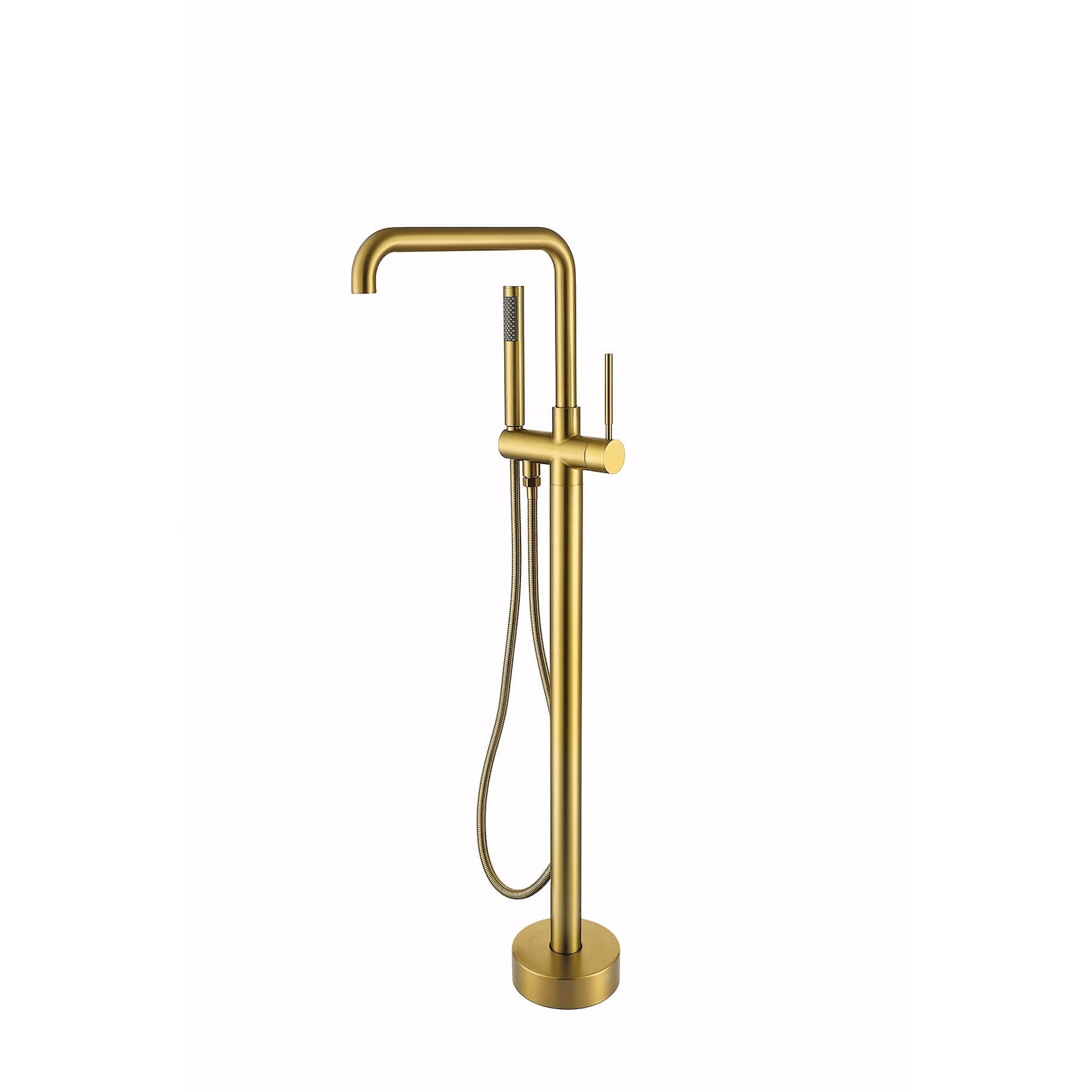 SingleHandle Floor Mount Tub Faucet with Handheld Showerhead Bed
