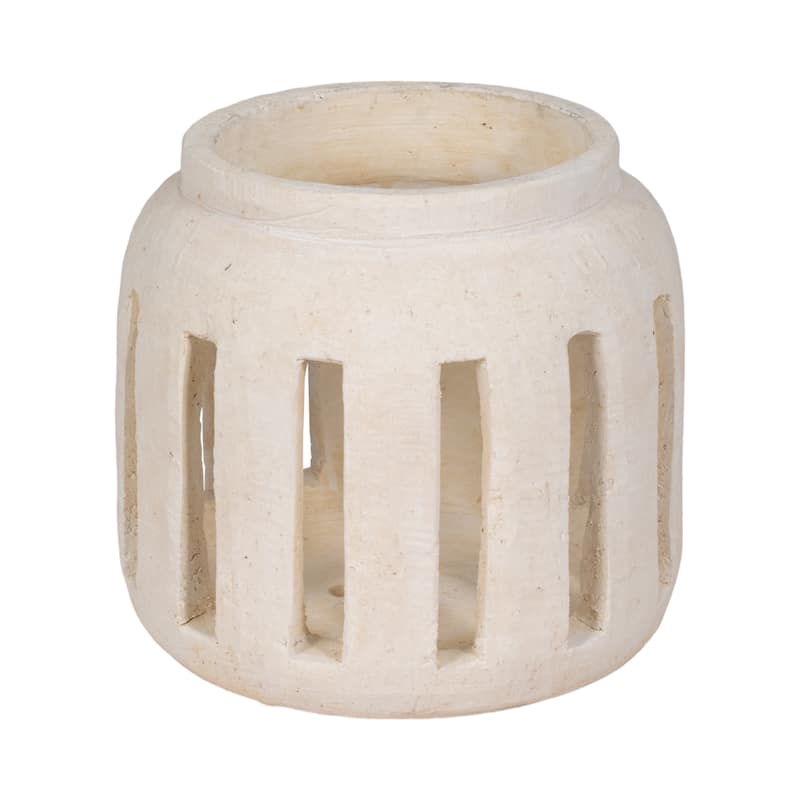Sagebrook Home Lantern Hurricane With Open Slats Terracotta Lanterns Decor