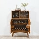 preview thumbnail 2 of 4, Rustic 31.5" Wine Cabinet with Wine Glass Holders, Wine Rack, and Adjustable Shelf for Coffee Bar, Kitchen Storage