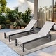 preview thumbnail 40 of 73, Pellebant Outdoor Patio Adjustable Chaise Lounge Chairs 2PC - LightGrey