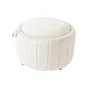 preview thumbnail 12 of 55, 30" W Round Velvet Upholstered Storage Ottoman with Flip Top Tray