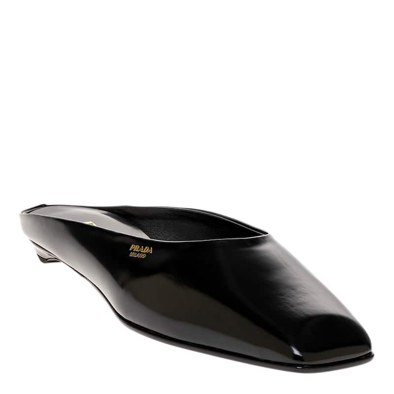 Prada Brushed Leather Mules - 40.5 EU