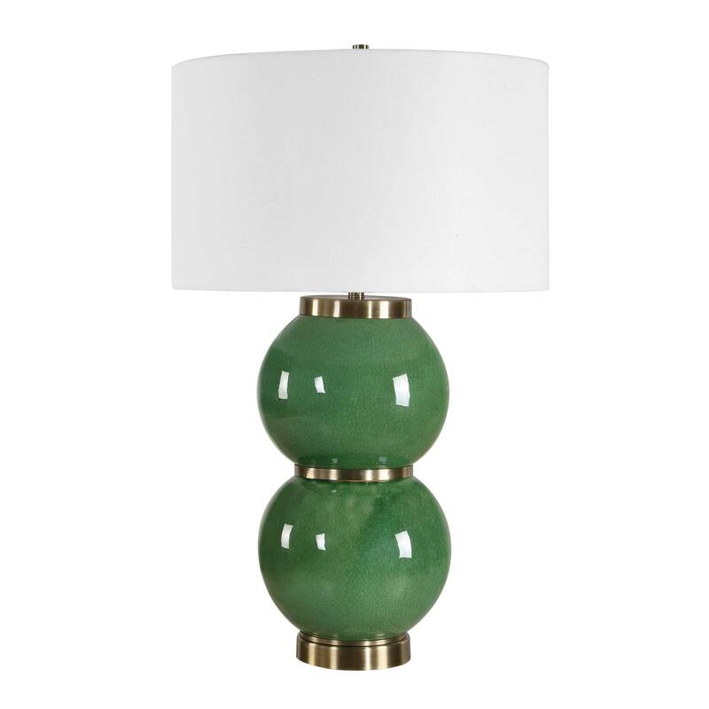 Uttermost Banner Green Spheres Table Lamp - 17.00" W x 28.00" H x 17.00" D