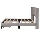 preview thumbnail 29 of 30, Full Size Storage Bed Velvet Upholstered Platform Bed with a Big Drawer