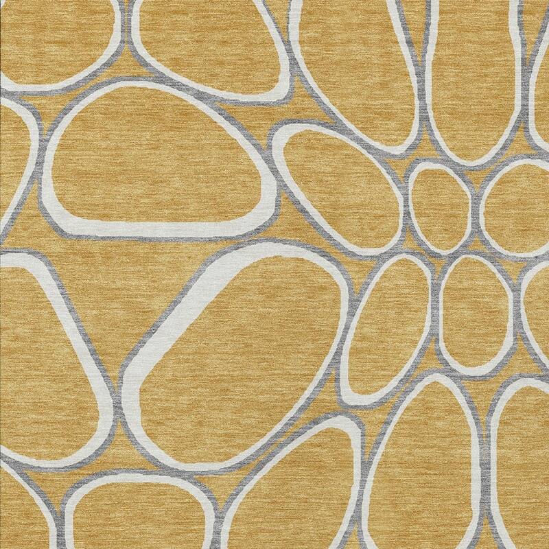 HomeRoots Abstract Transitional Rectangle Outdoor Rug