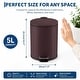 preview thumbnail 2 of 6, 1.3 Gallon Round Trash Can with Lid, Stainless Steel Bathroom Waste Bin with Soft Close Pedal & Removable Inner Bucket