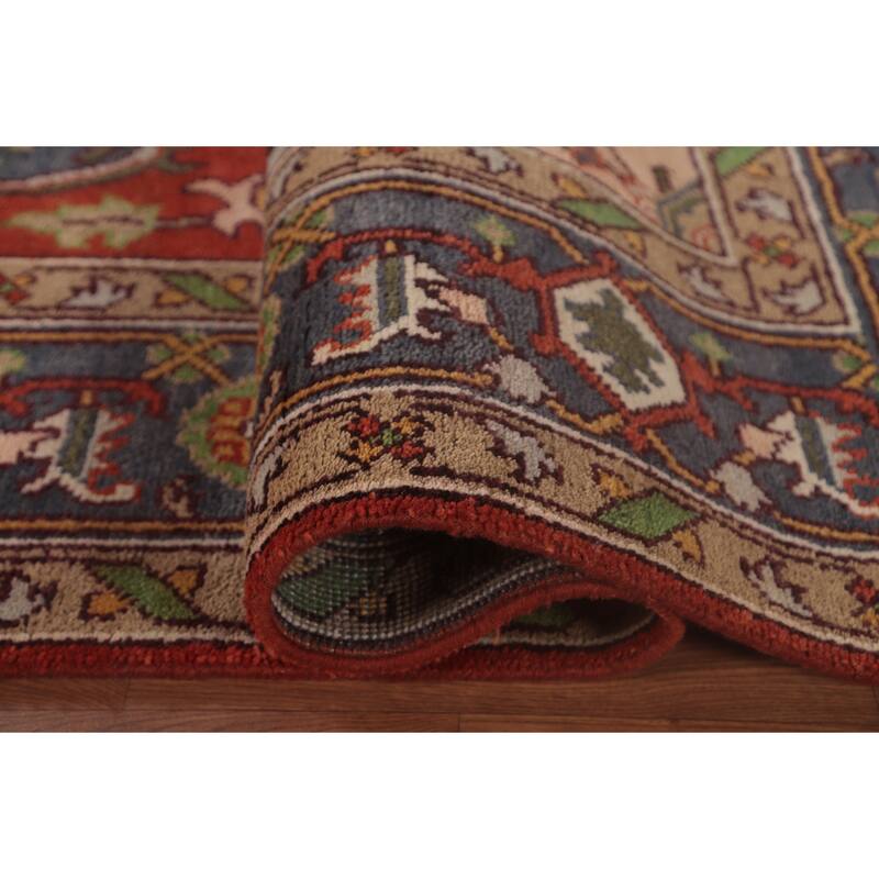 Heriz-Serapi Area Rug Handmade Wool Carpet - 8'11"x 11'10"