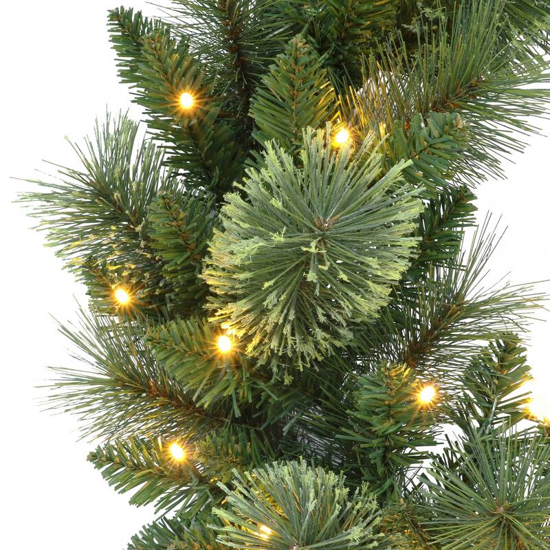 Puleo International 24" Battery-Operated Pre-Lit Wreath