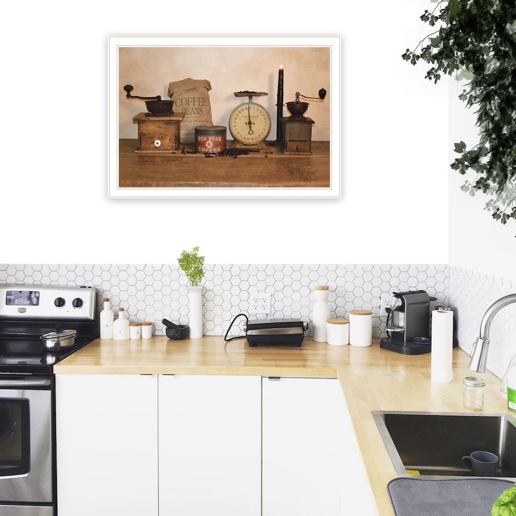 TrendyDecor4U Traditional "The Daily Grind" Framed Print Wall Art by Billy Jacobs