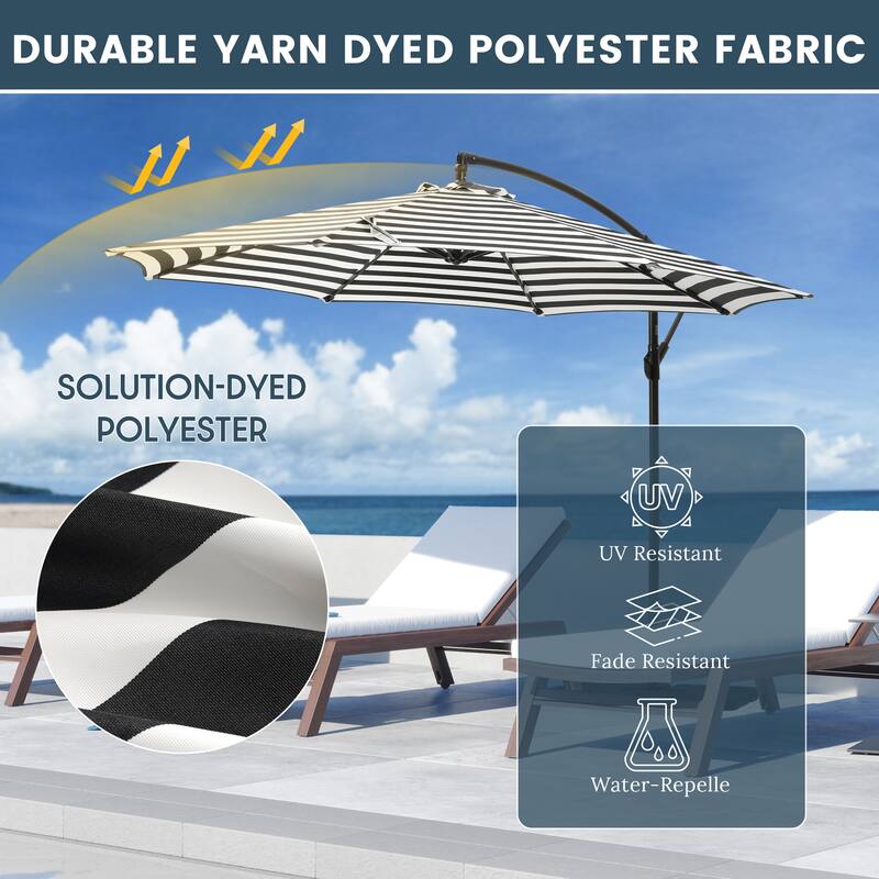 Weller 10-foot Offset Cantilever Hanging Patio Umbrella
