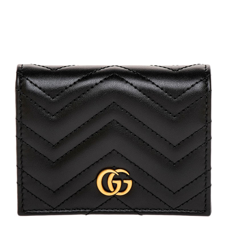 Gucci GG Marmont Card Case Wallet - Black
