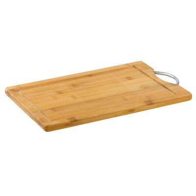 10" x 15" Bamboo Cutting Board with Juice Groove and Handle