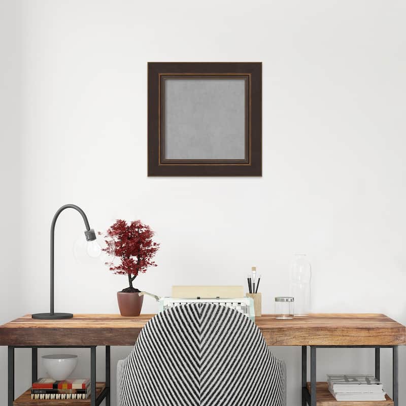 Amanti Art Lara Bronze Framed Magnetic Board - Board Size 12x12