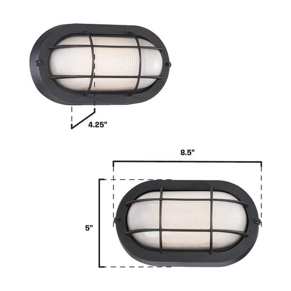 dimension image slide 1 of 3, Westinghouse Lighting Traditional One-Light, 6-Watt LED Outdoor Exterior Wall Fixture - 1-Light