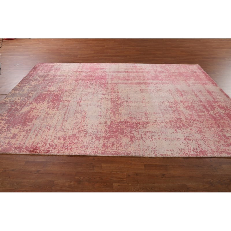 Indian Abstract Modern Area Rug Handmade Wool Carpet - 6'7"x 9'8"