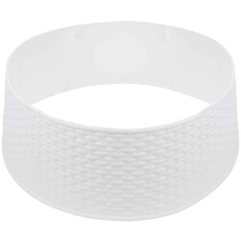 21" White Rattan Pattern Medium Christmas Tree Collar