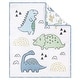 preview thumbnail 5 of 3, The Peanutshell Blue Dino 5 Piece Crib Bedding Set for Baby Boys, Nursery Set with Blanket