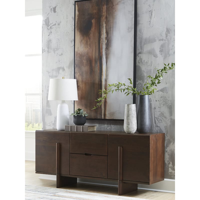 Signature Design by Ashley Kydler Brown Accent Cabinet - 63" W x 16.75" D x 28" H