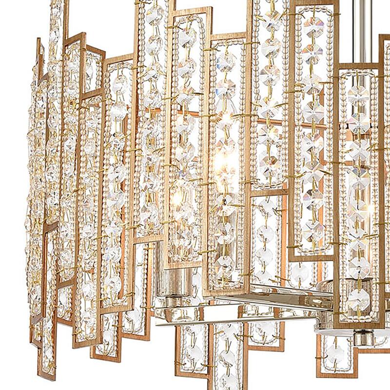 Equilibrium 19-inch Wide 5-Light Chandelier in Matte Gold