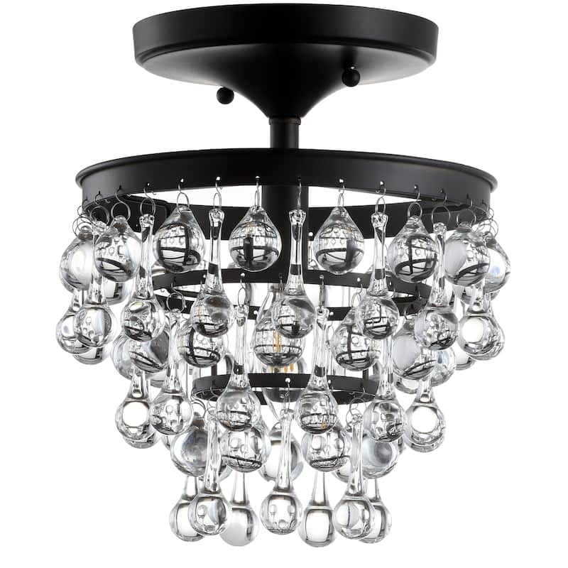 Gabrielle Metal/Crystal LED Flush Mount, by JONATHAN Y