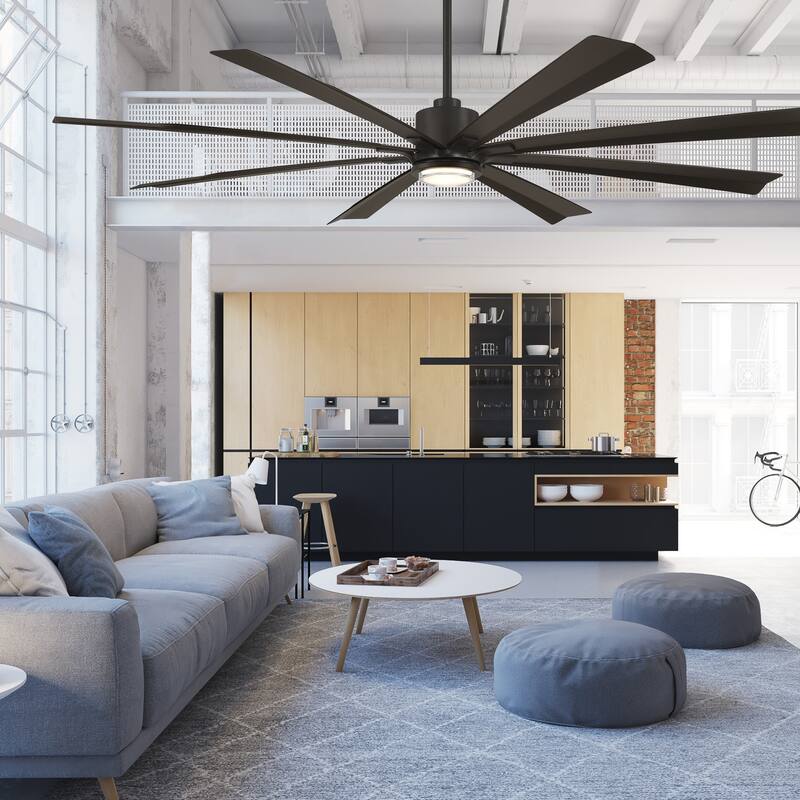 Size Matters Indoor or Outdoor 8-Blade 65in Smart Ceiling Fan