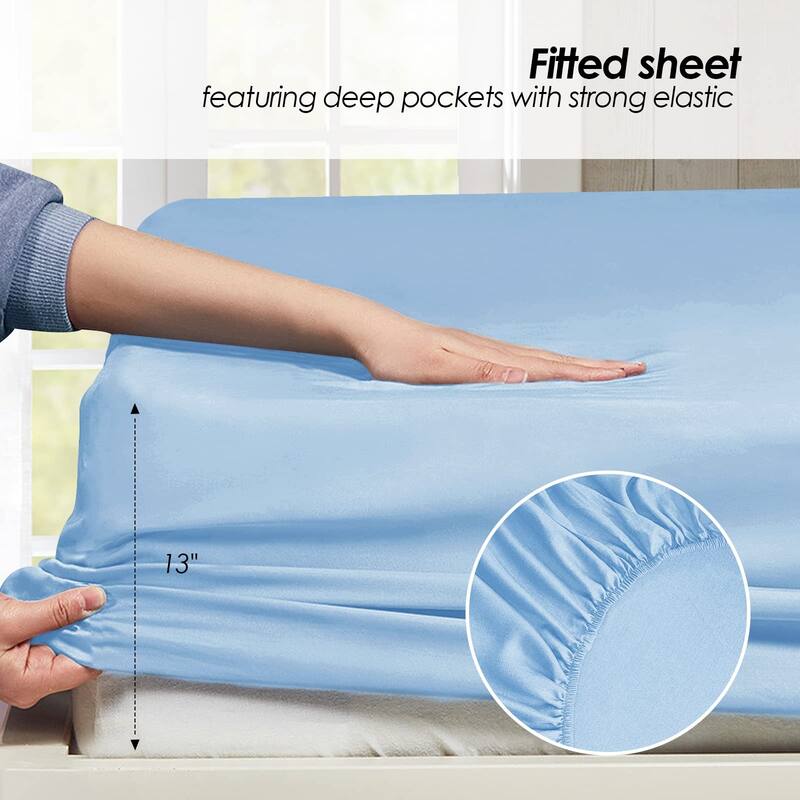Style Quarters 4 Piece Ultra Soft Cooling Breathable Sheets Set Bed Bath & Beyond 39073047