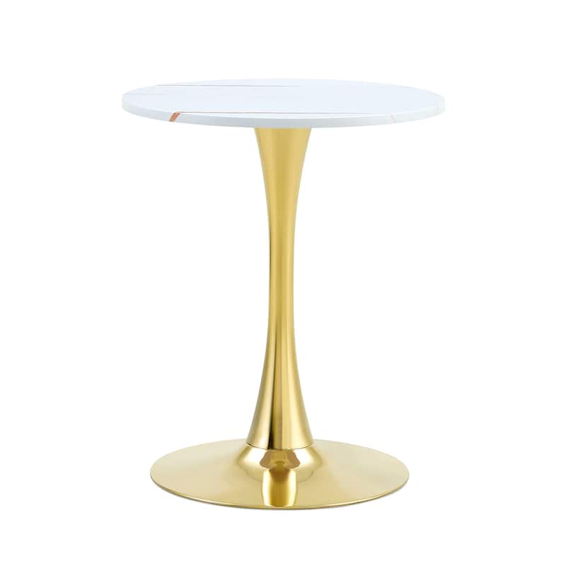 Round Tulip Dining Table, Kitchen Table with Thickened Tabletop, Bistro Table Circle Table Coffee Table