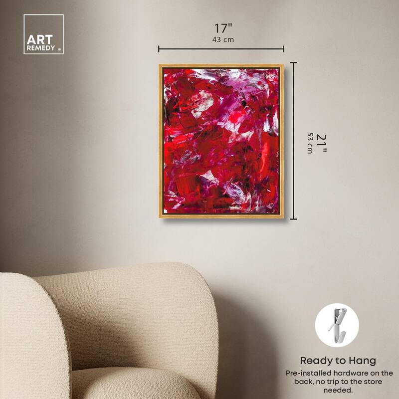 Eruption of Red II Canvas by Art Remedy