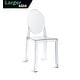 preview thumbnail 2 of 6, Larger Size Modern Transparent Dining Living Room Ghost Side Dining Room Chair Accent Lounge No Arms Armless Seat