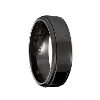 Crown Ring Marinus Wire Brushed Tungsten Comfort Fit Band with Polished Grooves 6mm /& 8mm