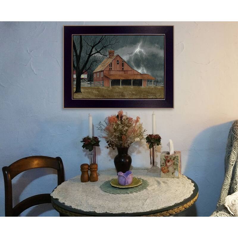 TrendyDecor4U Traditional "Dark and Stormy Night" Framed Print Wall Art by Billy Jacobs - Earthtone