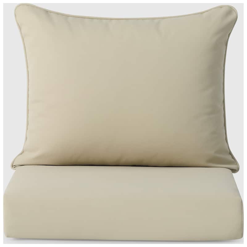 Polytrends Birchwood All Weather HDPE Outdoor Patio Deep Seating White Sofa With Cushions (3-Piece)