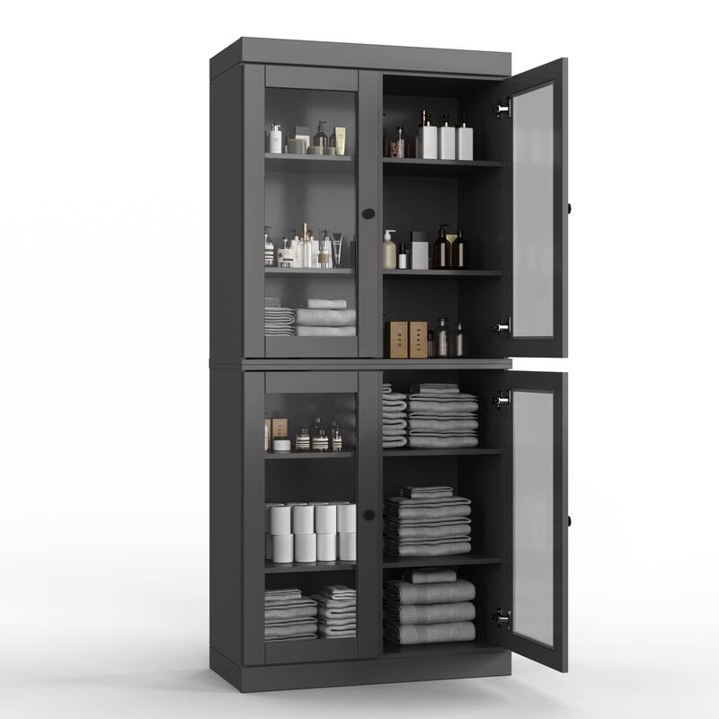 100% Solid Wood 32" Bathroom Cabinet with Optional Doors by Palace Imports