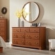 preview thumbnail 10 of 23, Vintage 7 Drawers Wood Dresser Chests, Rustic Dressers Chset Organizer Cherry