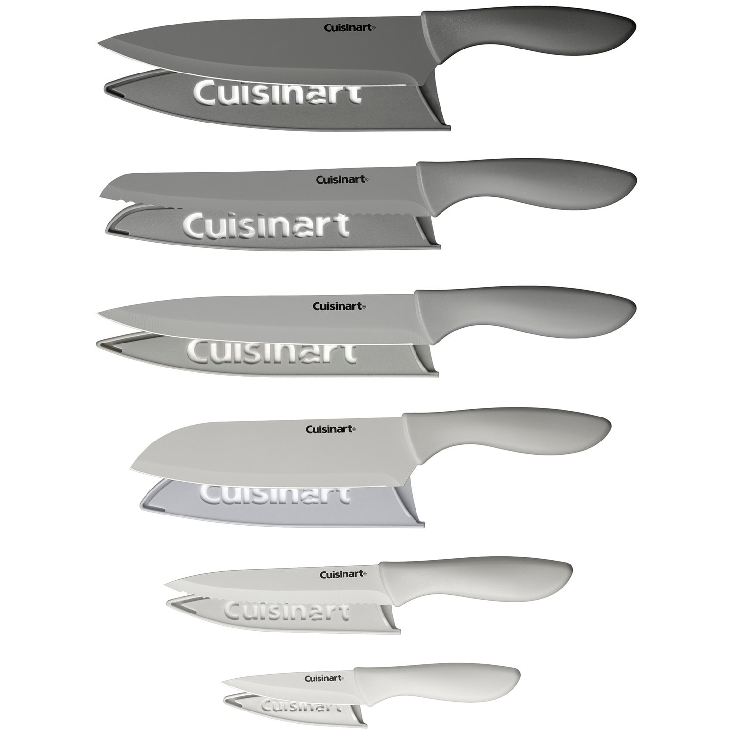 Cuisinart C77-12PMB 12-Piece Metallic Coated Knife Set, Black Grip