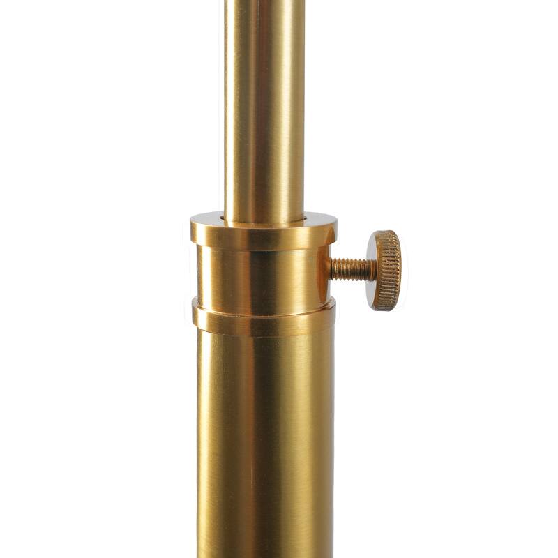 Floor Lamp, Slim Standing Light with Neutral Shade for Living Room & Bedroom, 110~120V Floor Lamp Gold Outer and White Inner
