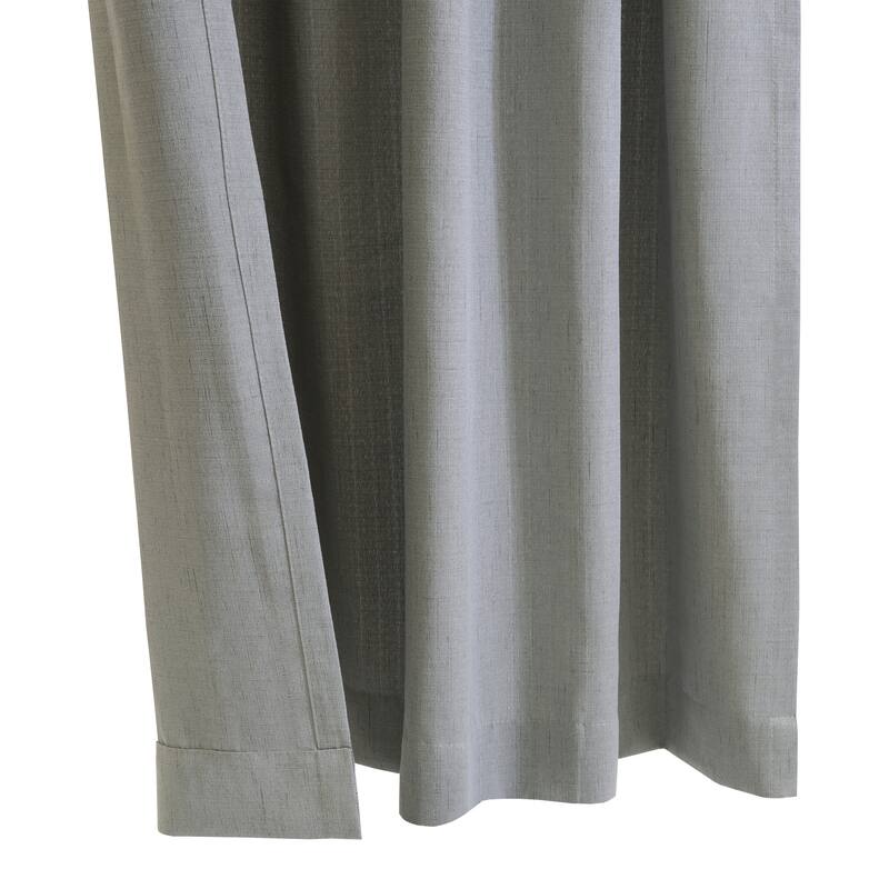 Mulberry Light Filtering Raw Silk Dual Header Curtain Panel by Habitat